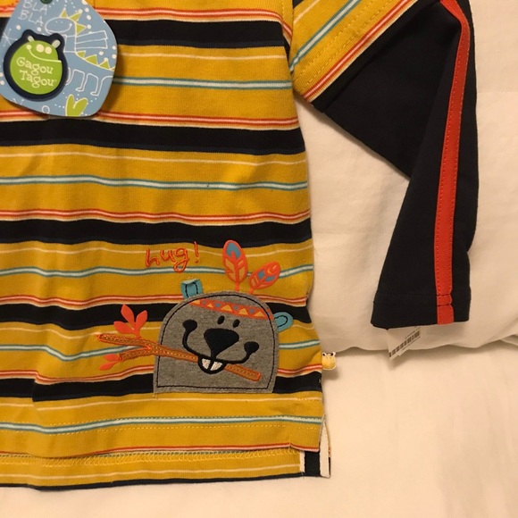 New Gagou Tagou shirt, long sleeves, size 2T - Picture 5 of 6